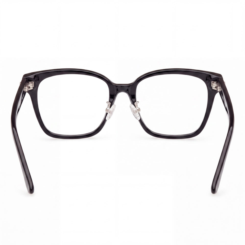 Guess Gu50153-d Rectangle Eyeglasses Men — side view, Black Plastic temples