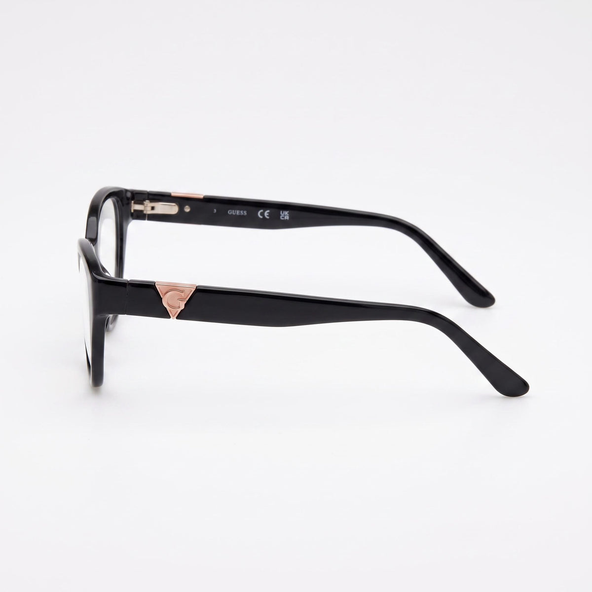 Guess Gu50162 Shiny Black Cat Eye Eyeglasses for Women, Photo 2