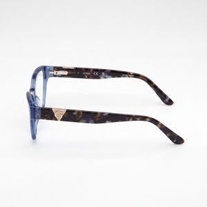 Guess Gu50162 Cat Eye Eyeglasses Women — side view, Blue Blue temples