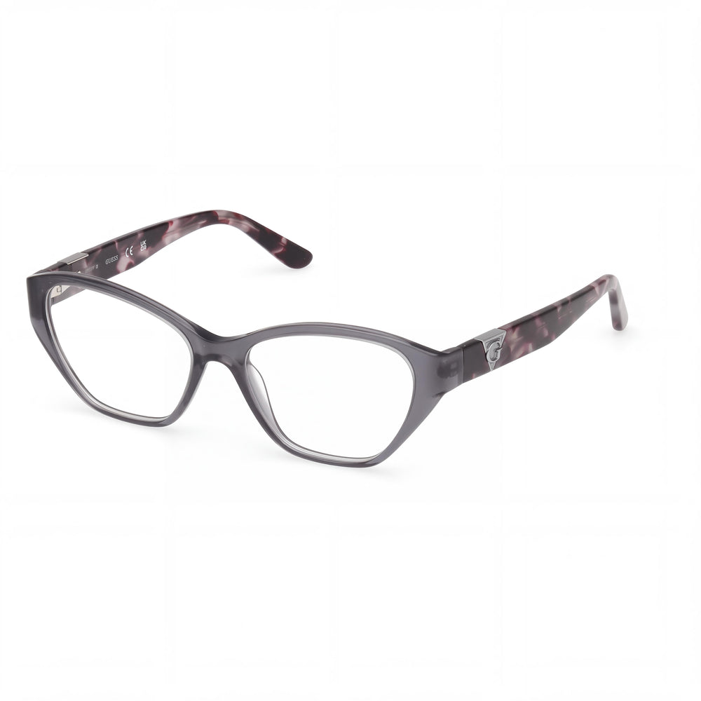 Guess Gu50162 Shiny Grey Cat Eye Eyeglasses for Women, Blue frame