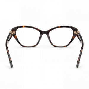 Guess Gu50162 Cat Eye Eyeglasses Women — side view, Havana Blue temples