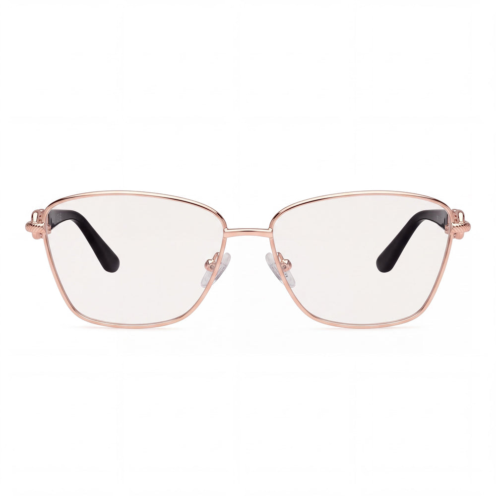 Guess Gu50179 Rectangle Eyeglasses for Women — front view, Metal