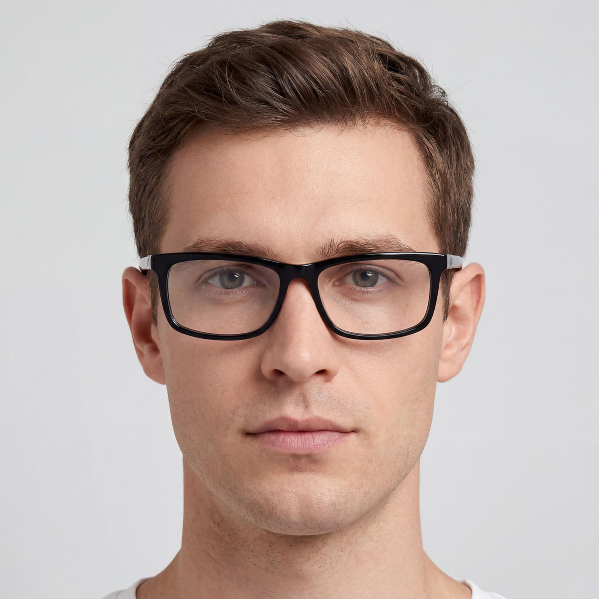Gafas graduadas Guess Gu50190 rectangulares negro brillante unisex, 56mm, Photo 4