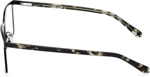 Guess GU50193 Rectangle Eyeglasses Men — side view, Black Stainless Steel temples