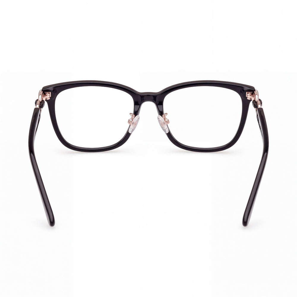 Guess Gu50203-d Rectangle Eyeglasses Unisex — side view, Black Gray temples