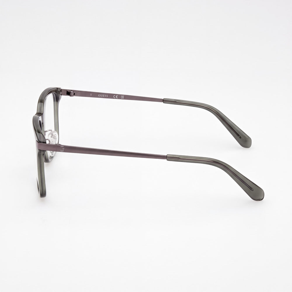 Guess Gu50206-d Rectangle Eyeglasses Women — side view, Green Black temples