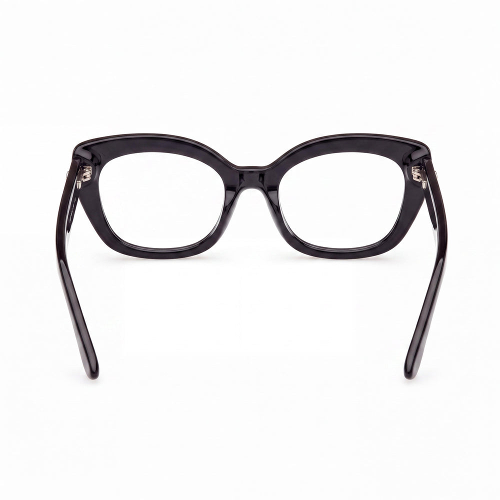 Guess Gu50225 Oval Eyeglasses Women — side view, Black Plastic temples