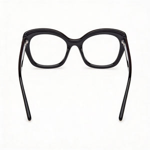 Guess Gu50225 Rectangle Eyeglasses Women — side view, Black Plastic temples