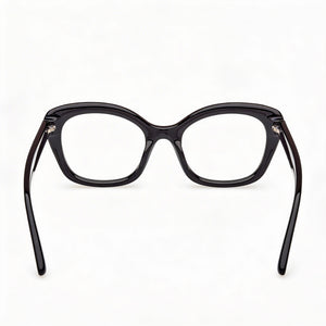 Guess Gu50225 Rectangle Eyeglasses Women — side view, Black Plastic temples