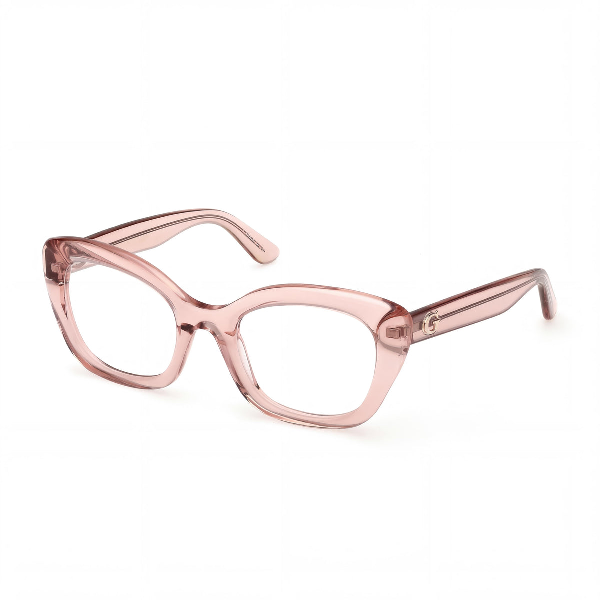 Guess Gu50225 Pink Rectangle Eyeglasses for Women, Plastic 51mm, Photo 1