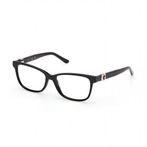 Guess Gu50227 Shiny Black Rectangle Eyeglasses for Women, Plastic frame