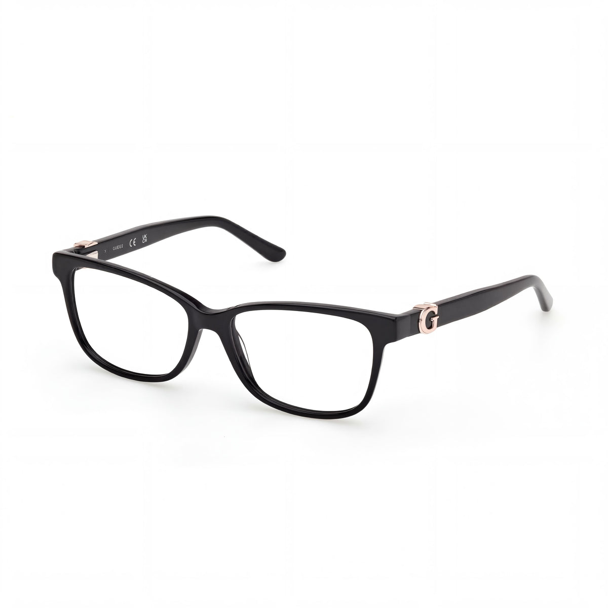 Gafas graduadas Guess Gu50227 rectangulares color negro brillante para mujer, 52 mm, Photo 1