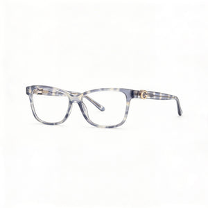 Guess Gu50227 Rectangle Eyeglasses Women — side view, Havana Plastic temples