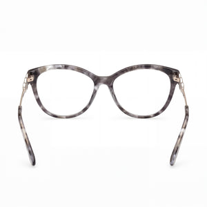 Guess Gu50230 Cat Eye Eyeglasses Women — side view, Havana Plastic temples