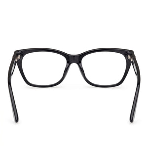 Guess Gu50234 Rectangle Eyeglasses Women — side view, Shiny Black Plastic temples