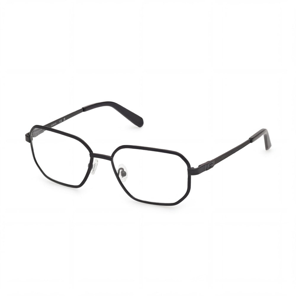Guess Gu50240 Matte Black Square Eyeglasses for Men, Metal frame