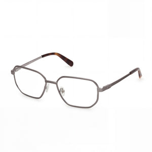 Guess GU50240 Shiny Satin Gunmetal Rectangle Eyeglasses for Men, Metal frame