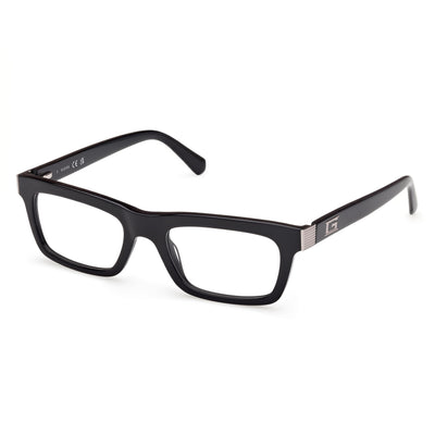 Guess Gu50242 Black Rectangle Eyeglasses Unisex, Plastic frame