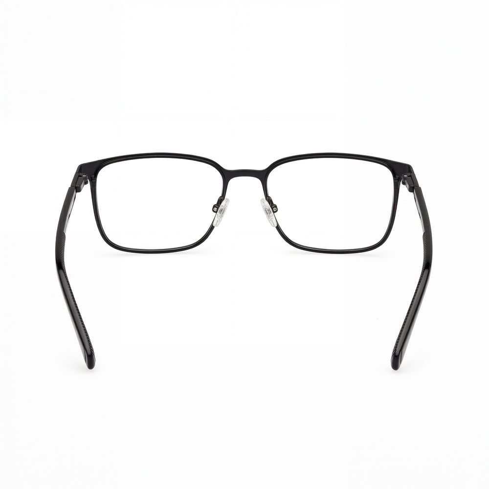 Guess GU50243 Rectangle Eyeglasses Unisex — side view, Black Metal temples
