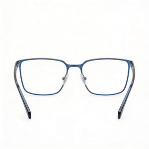 Guess Gu50243 Rectangle Eyeglasses Men — side view, Blue Metal temples