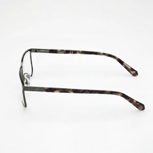 Guess Gu50244 Rectangle Eyeglasses Unisex — side view, Green Metal temples
