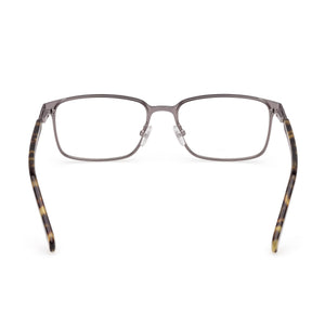 Guess Gu50244 Rectangle Eyeglasses Men — side view, Havana Metal temples