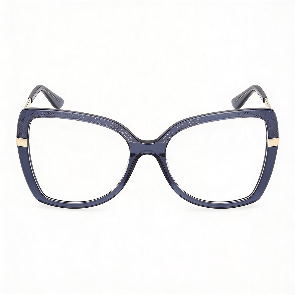 Guess Gu50245 Butterfly Eyeglasses for Women — front view, Plastic