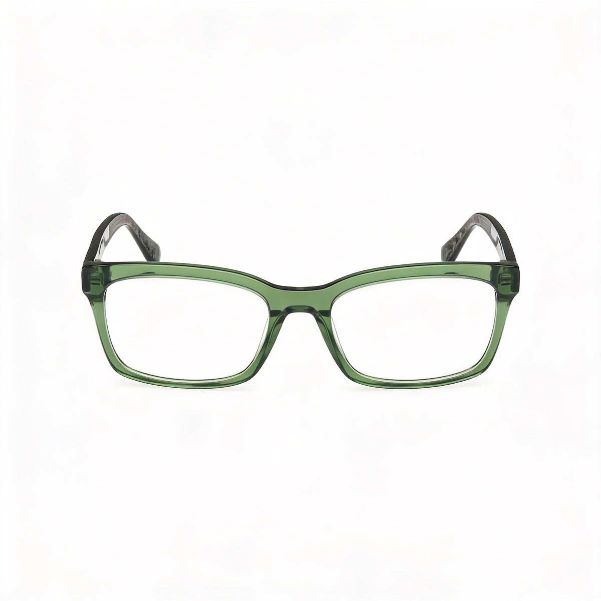 Guess Gu50252 Shiny Dark Green Rectangle Eyeglasses for Men, 55mm, Photo 2