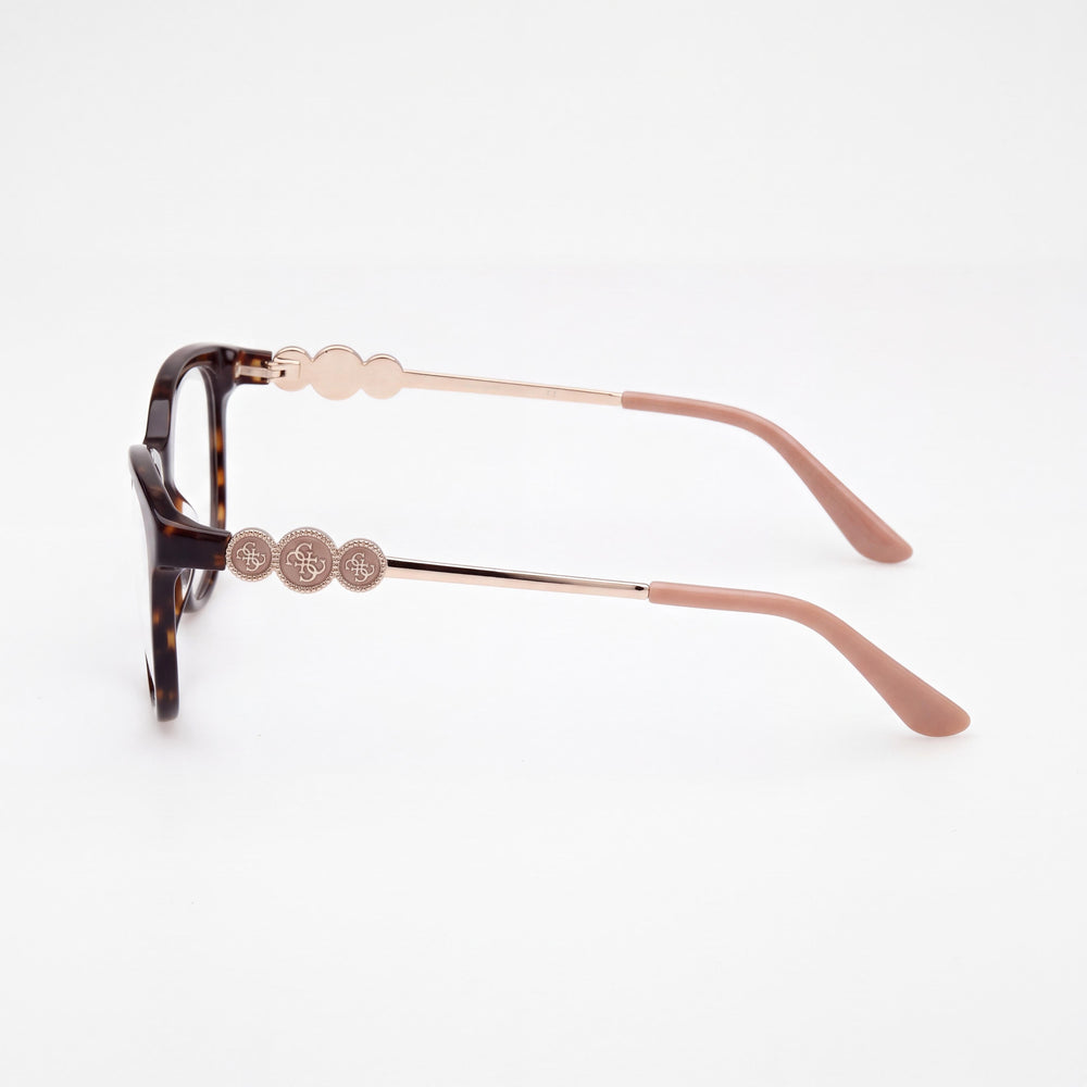 Guess Gu50255-d Rectangle Eyeglasses for Men — front view, Plastic
