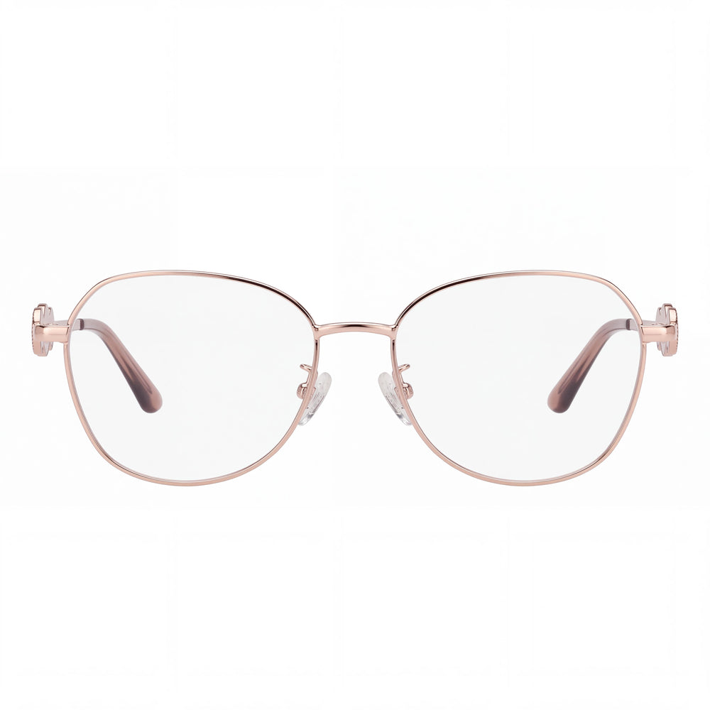 Guess Gu50256-d Oval Eyeglasses Unisex — front view, Black