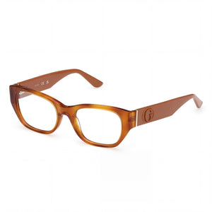 Guess Gu50304 Orange Rectangle Eyeglasses for Women, Plastic frame