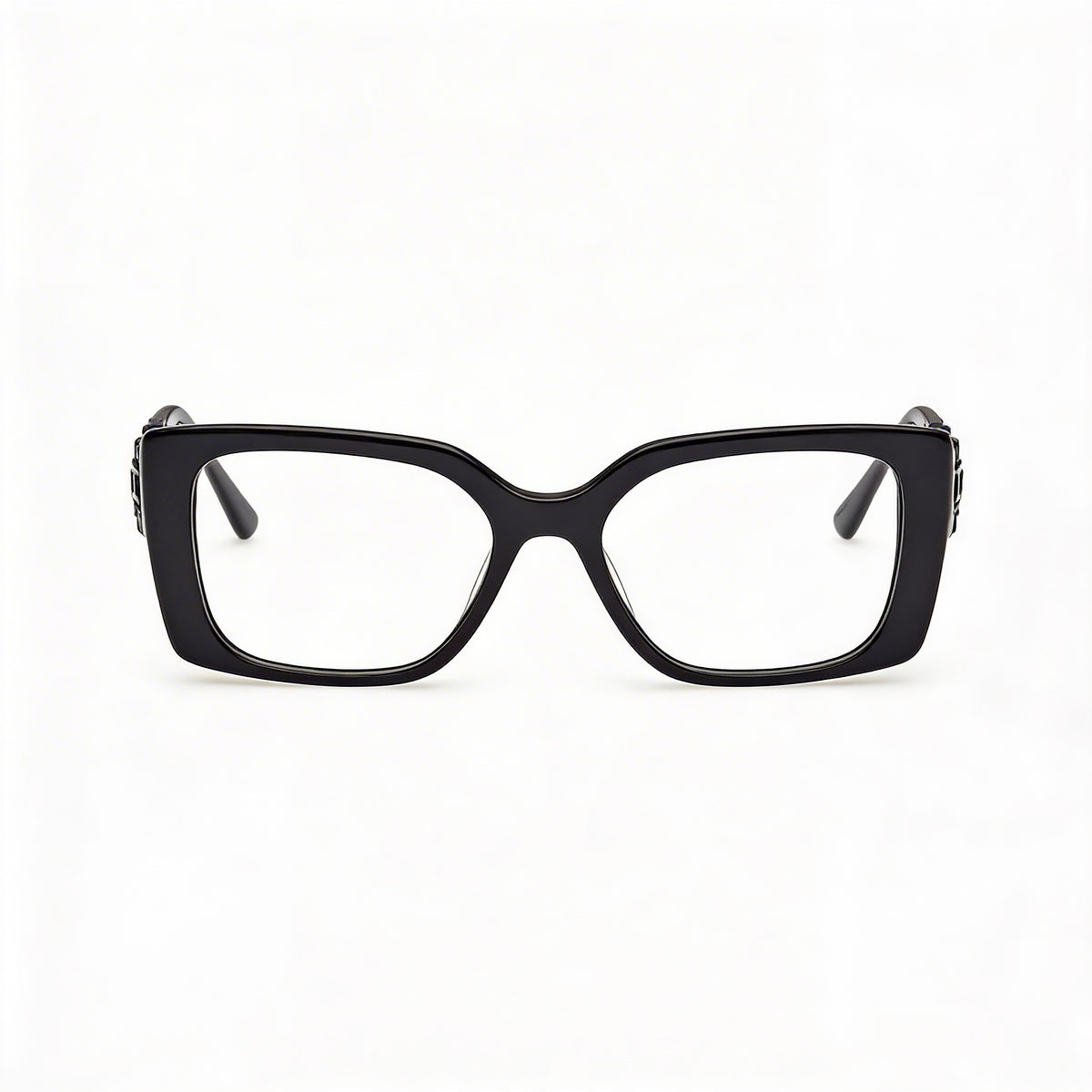 Guess GU50322 Shiny Black Rectangle Eyeglasses for Women, 51mm, Photo 3