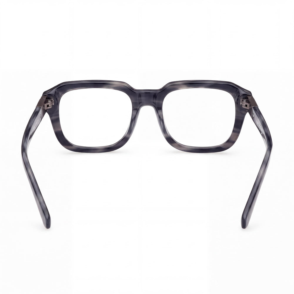 Guess Gu50332 Rectangle Eyeglasses Men — side view, Gray Plastic temples