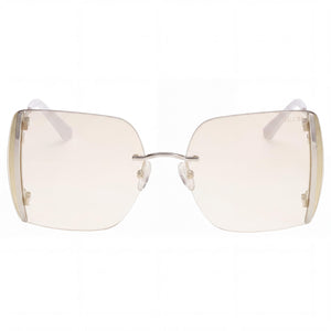 Guess GU771810C62 Square Sunglasses for Women — front view, Metal Milled Galvanized frame