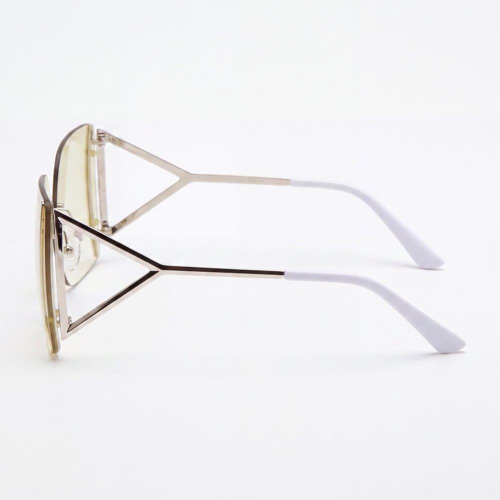 Guess GU771810C62 Square Sunglasses Women — side view, Non-Polarized White lens