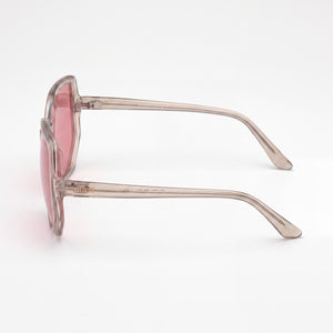 Guess GU7773 Geometric Sunglasses Women — side view, Non-Polarized Bordeaux lens