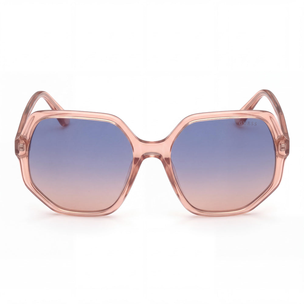 Guess GU777374W58 Geometric Sunglasses for Women — front view, Plastic frame