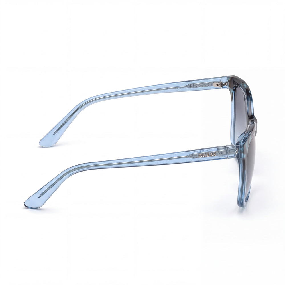 Guess Gu7779 Rectangle Eyeglasses Women — side view, Blue Gradient Plastic temples