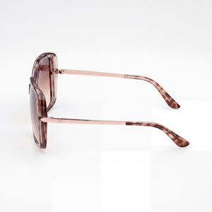 Guess GU778059F60 Square Sunglasses Women — side view, Non-Polarized Gradient Brown lens