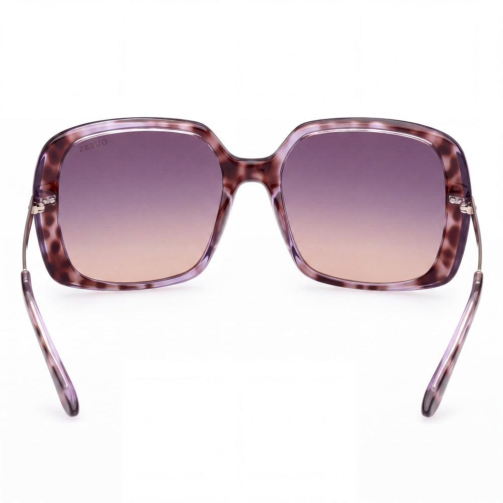 Guess GU778083Z60 Square Sunglasses Women — side view, Non-Polarized Gradient Violet lens