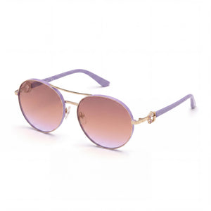 Guess Gu7791-s Violet Aviator Sunglasses for Women, Violet lens