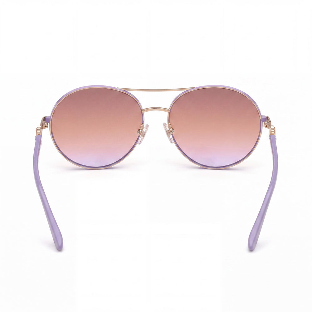 Guess Gu7791-s Aviator Sunglasses Women — side view, Non-Polarized Violet lens