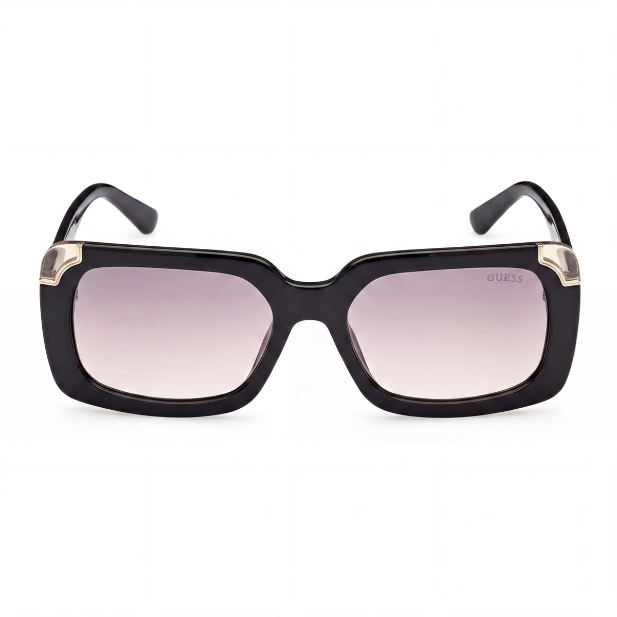 GUESS GU7841 01B 59 Gafas de sol de plástico inyectado para mujer Negro Brillante Lentes Gris Oscuro Degradado 59mm Protección UV, Photo 2