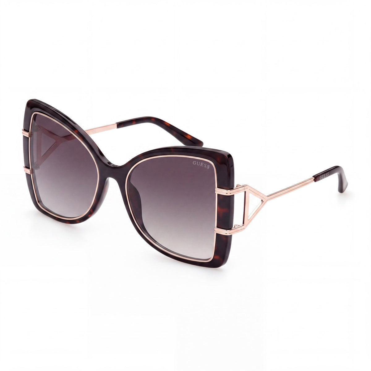 Guess GU7853 Dark Havana Butterfly Sunglasses for Women, 58mm, Photo 1