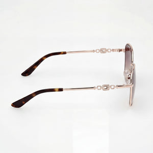 Guess GU7884 Rectangle Sunglasses Women — side view, Brown lens