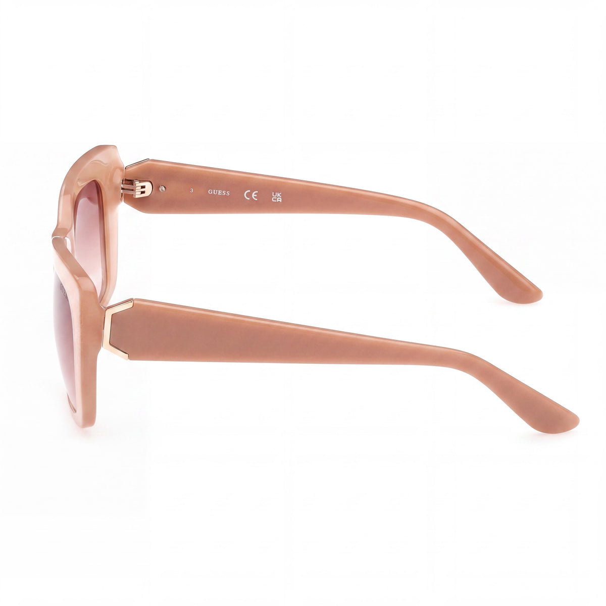 Guess GU7890 Glossy Beige Rectangle Sunglasses Unisex, 55mm, Photo 3