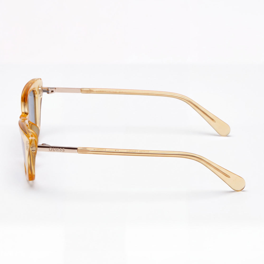 Guess GU8229 Cat Eye Sunglasses Women — side view, Non-Polarized Yellow lens