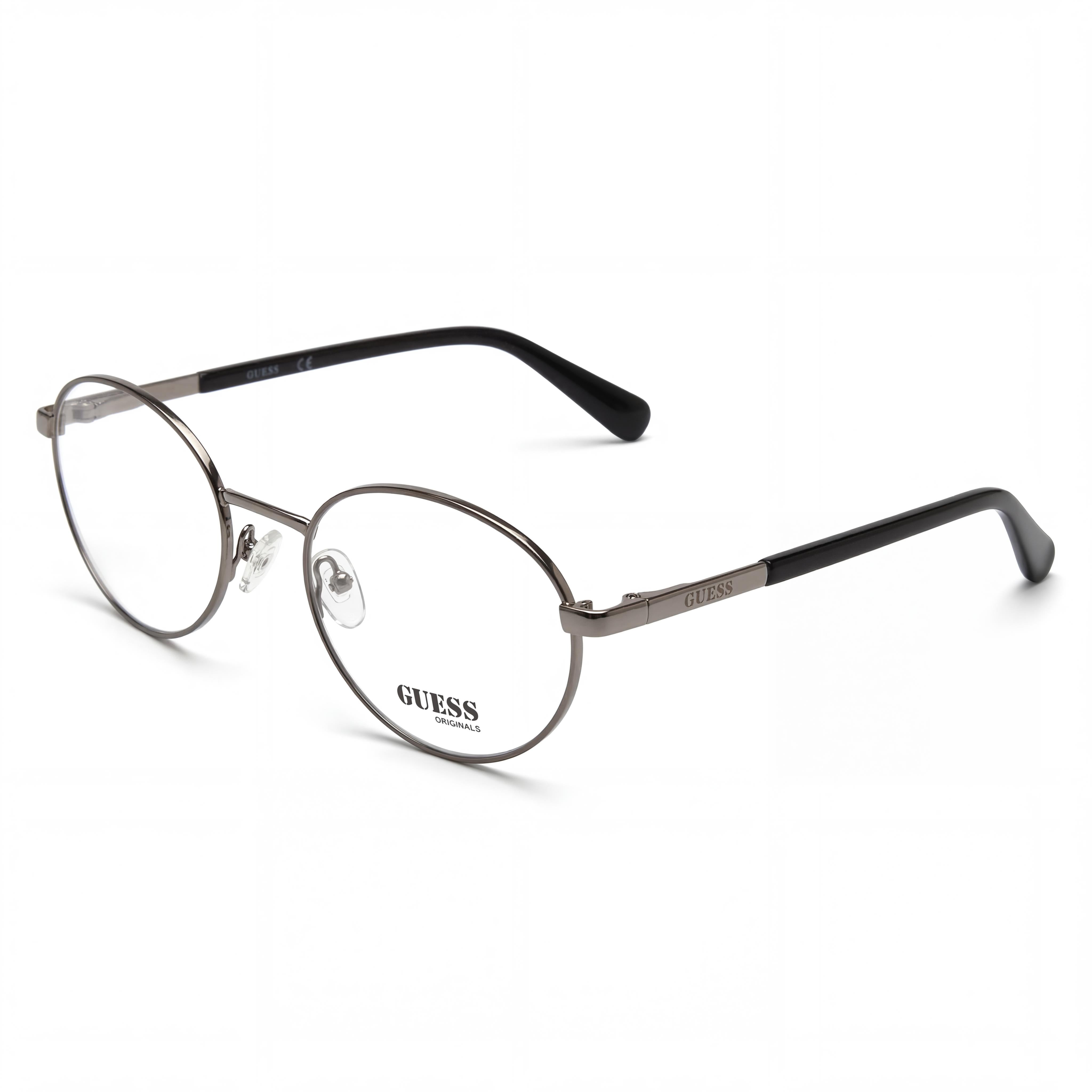 Guess GU8239 Black Round Unisex Eyeglasses, Metal 55mm, Photo 1
