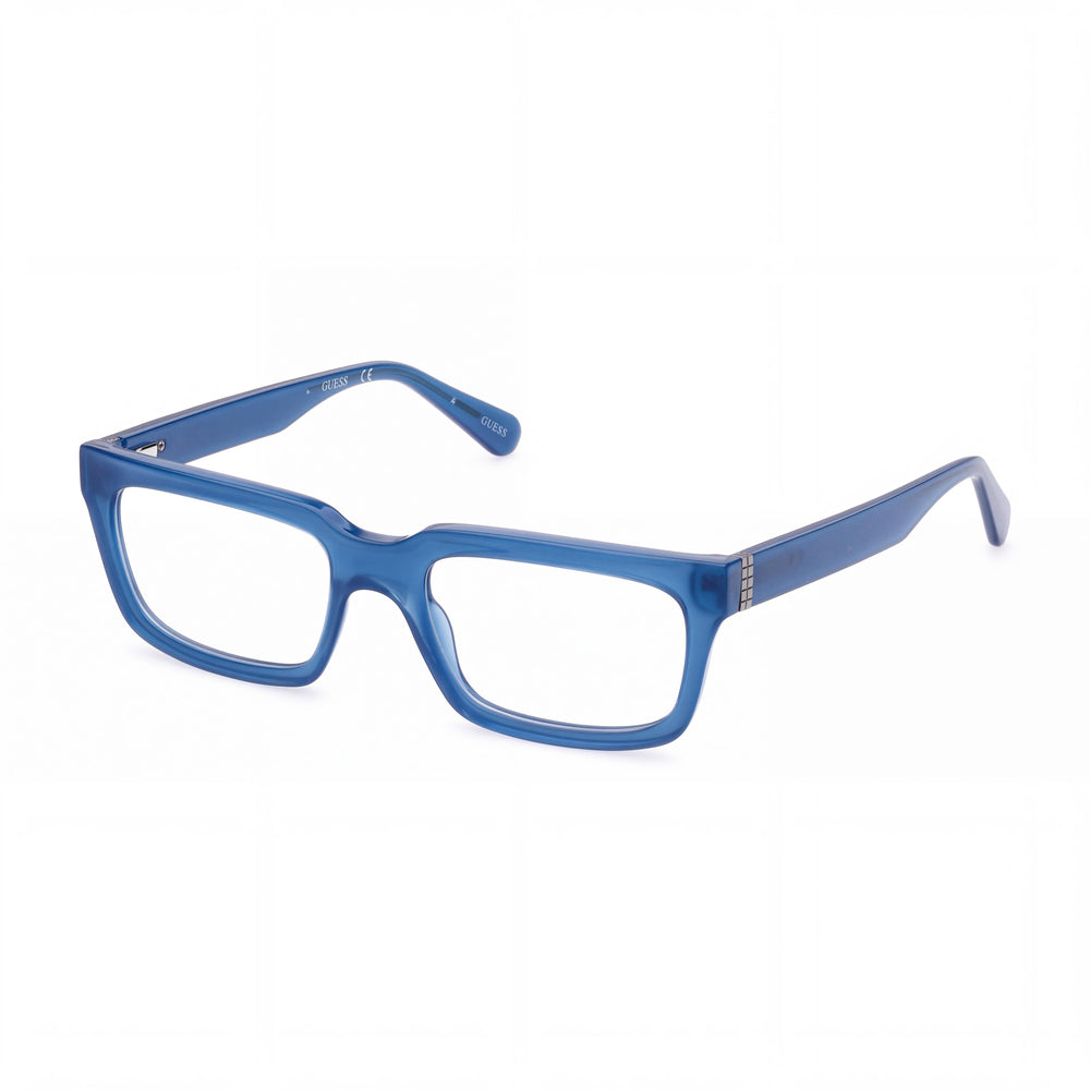 Guess GU8253 Blue Rectangle Eyeglasses for Unisex, Plastic frame