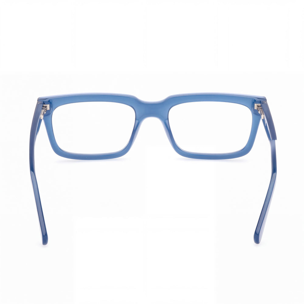Guess GU8253 Rectangle Eyeglasses Unisex — side view, Blue Plastic temples